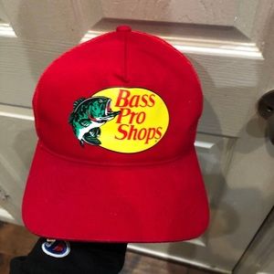 Bass Pro Shops Fishing Trucker Hat Mesh Cap Adjustable SnapBack Red